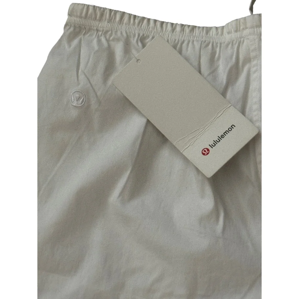 Lululemon‎ White Cotton-Blend Poplin High-Rise Short 4